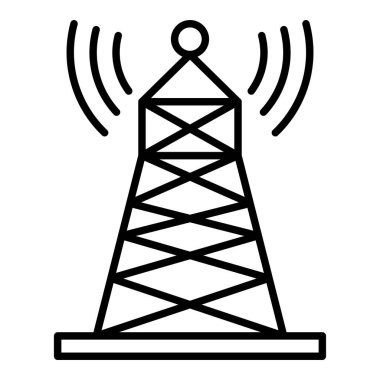Sinyal kulesi vektör simgesi. Yazdırma, mobil ve web uygulamaları için kullanılabilir.