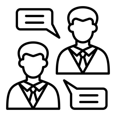 Sohbet vektörü simgesi. Yazdırma, mobil ve web uygulamaları için kullanılabilir.