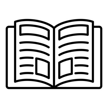 Dergi vektör simgesi. Yazdırma, mobil ve web uygulamaları için kullanılabilir.