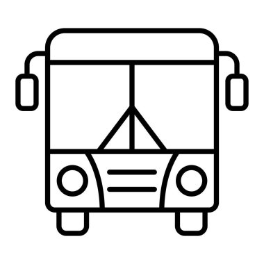 Toplu taşıma vektör simgesi. Yazdırma, mobil ve web uygulamaları için kullanılabilir.