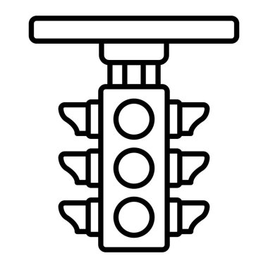 Trafik Işığı vektör simgesi. Yazdırma, mobil ve web uygulamaları için kullanılabilir.