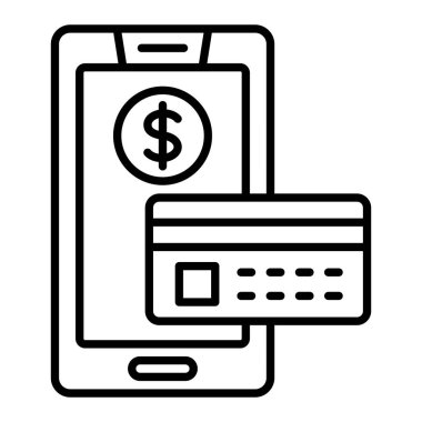 Nakitsiz ödeme vektör simgesi. Yazdırma, mobil ve web uygulamaları için kullanılabilir.