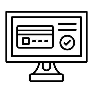 Kart Ödeme vektör simgesi. Yazdırma, mobil ve web uygulamaları için kullanılabilir.