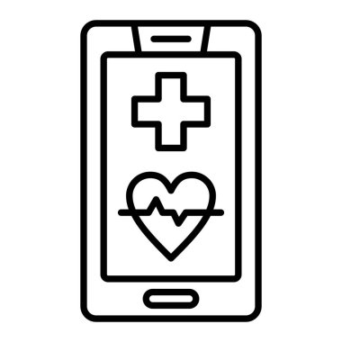 Tıbbi Uygulama vektör simgesi. Yazdırma, mobil ve web uygulamaları için kullanılabilir.