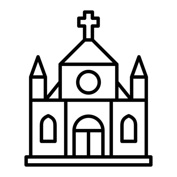 Ikona Wektora Kościoła Może Być Stosowany Drukowania Aplikacji Mobilnych Webowych — Wektor stockowy