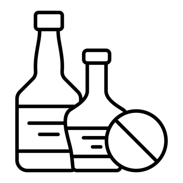 Alkol Vektör Simgesi Yok Yazdırma Mobil Web Uygulamaları Için Kullanılabilir — Stok Vektör