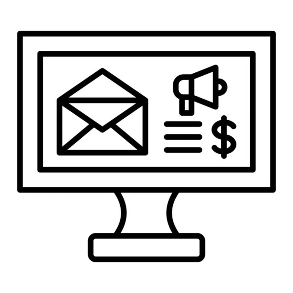 Ícone Vetor Email Marketing Pode Ser Usado Para Impressão Aplicações —  Vetores de Stock