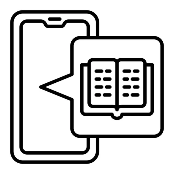 Icono Vector Libro Electrónico Puede Utilizar Para Aplicaciones Impresión Móviles — Archivo Imágenes Vectoriales