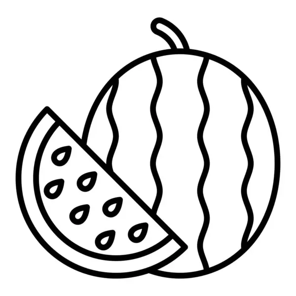 Wassermelonen Vektorsymbol Einsetzbar Für Druck Mobile Anwendungen Und Web Anwendungen — Stockvektor