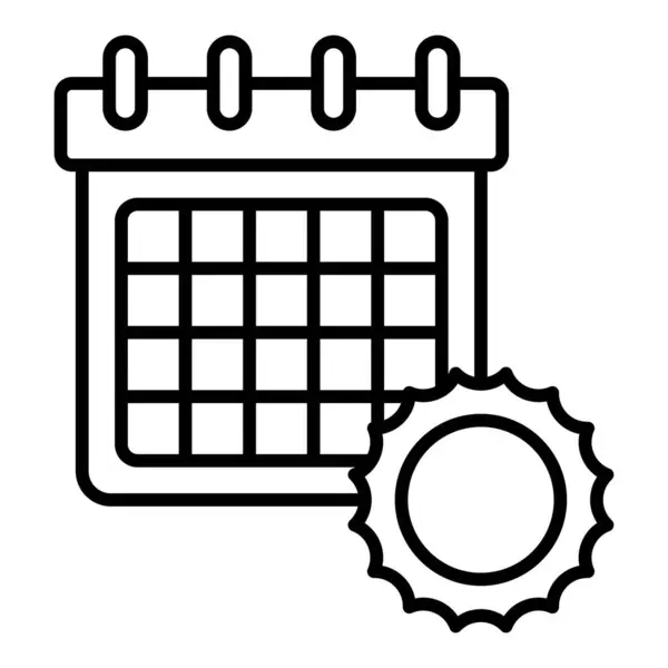 Calendar Vector Icon Can Used Printing Mobile Web Applications — Stock Vector