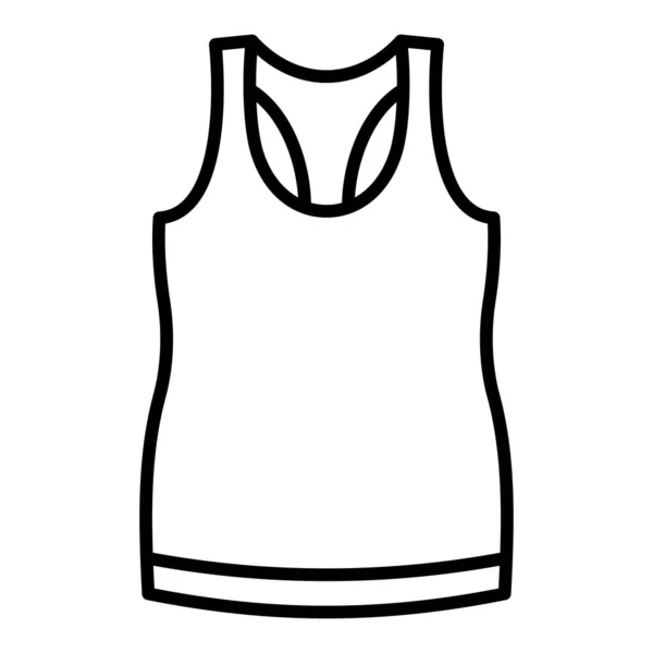 Sleeveless Shirt Vector Icon Can Used Printing Mobile Web Applications — Stock Vector
