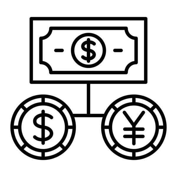 Значок Вектора Обмена Валюты Использоваться Печати Мобильных Веб Приложений — стоковый вектор