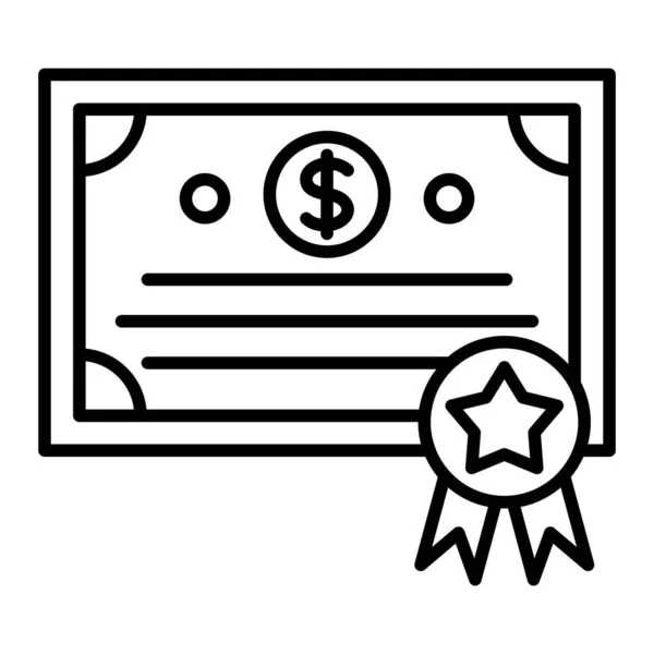 Ikona Wektora Certyfikatu Może Być Stosowany Drukowania Aplikacji Mobilnych Webowych — Wektor stockowy