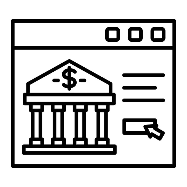 Ícone Vetorial Internet Banking Pode Ser Usado Para Impressão Aplicações —  Vetores de Stock