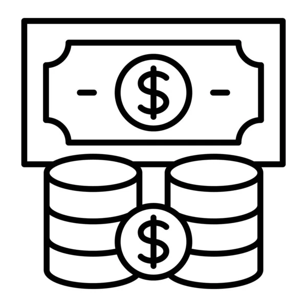 Cash Vektor Symbol Einsetzbar Für Druck Mobile Anwendungen Und Web — Stockvektor