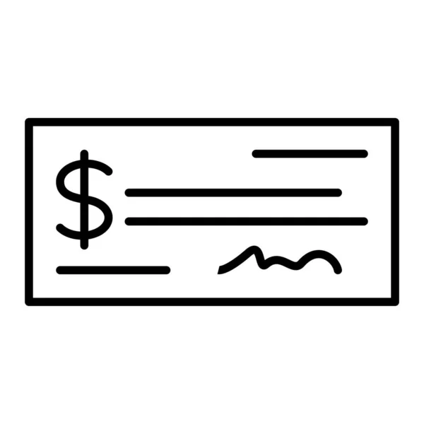 Ícone Vetor Cheque Pode Ser Usado Para Impressão Aplicações Móveis — Vetor de Stock