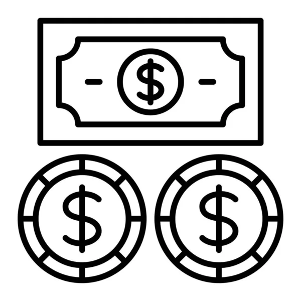 美元货币矢量图标 可用于打印 移动和网络应用 — 图库矢量图片
