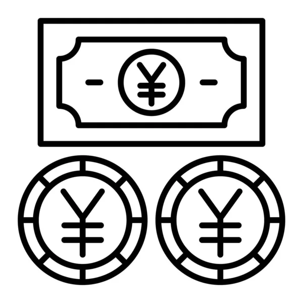 Yen Moneda Icono Vector Puede Utilizar Para Aplicaciones Impresión Móviles — Vector de stock