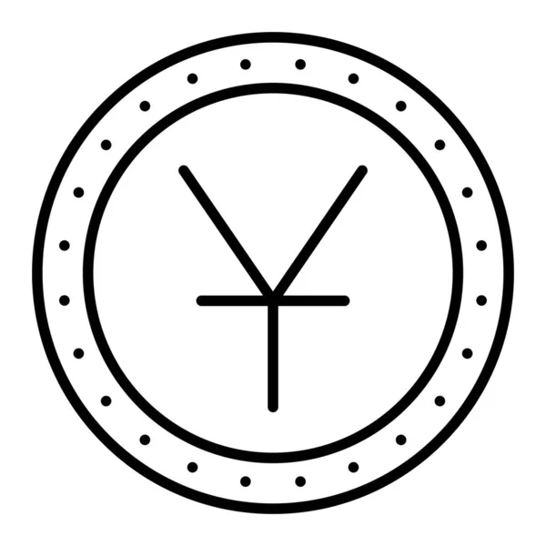 Значок Вектора Юаня Использоваться Печати Мобильных Веб Приложений — стоковый вектор