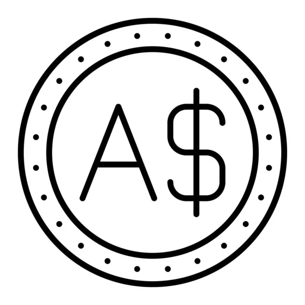 Ícone Vetorial Dólar Australiano Pode Ser Usado Para Impressão Aplicações — Vetor de Stock
