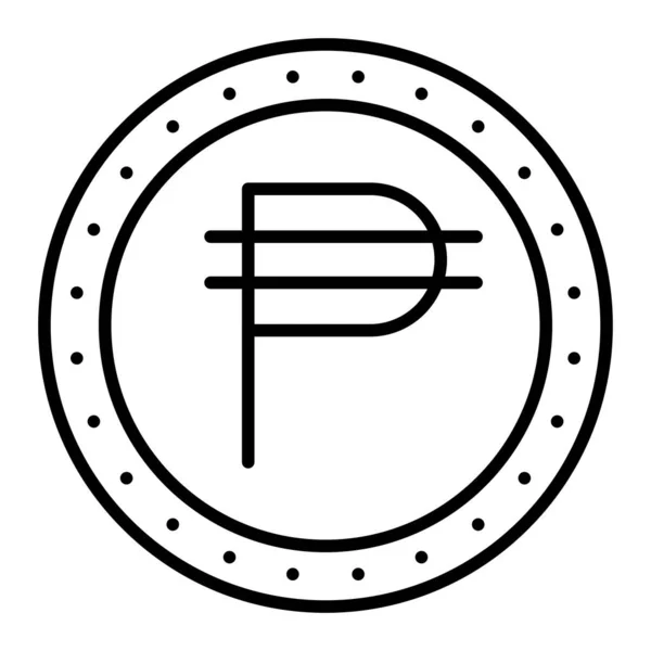 Філіппінське Песо Векторна Піктограма Може Використовуватися Друку Мобільних Веб Додатків — стоковий вектор