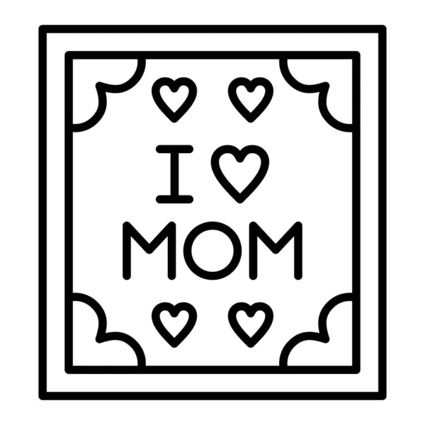 Love Mom Vector Icon Can Used Printing Mobile Web Applications — Stock Vector
