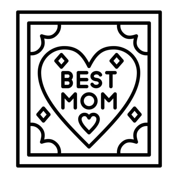 Ikon Vektor Ibu Terbaik Dapat Digunakan Untuk Mencetak Mobile Dan - Stok Vektor