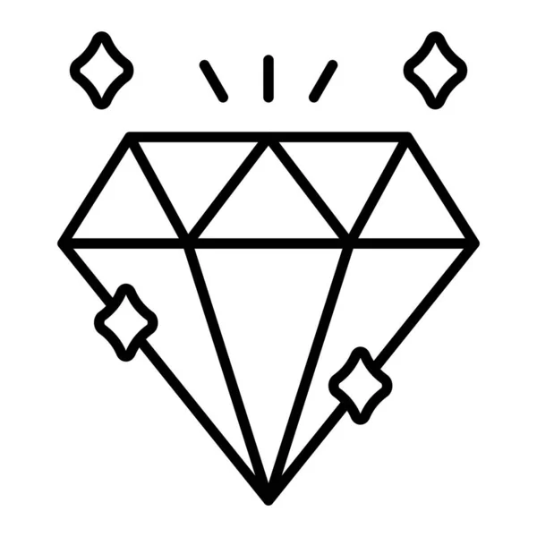 Icône Vectorielle Diamant Peut Être Utilisé Pour Impression Les Applications — Image vectorielle