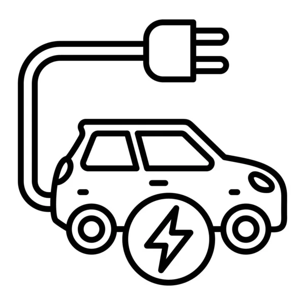 電気自動車のベクトルアイコン モバイル Webアプリケーションに使用できます — ストックベクタ