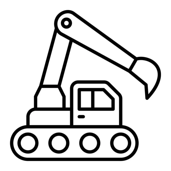 Icona Del Vettore Escavatore Può Essere Utilizzato Stampa Applicazioni Mobili — Vettoriale Stock