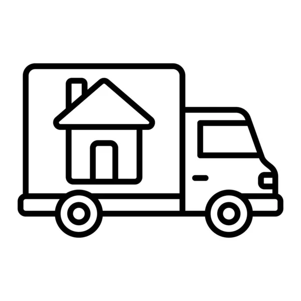Mover Truck Vector Icon Can Used Printing Mobile Web Applications — Stock Vector