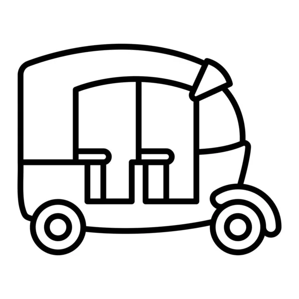 Rickshaw Vectoricoon Kan Worden Gebruikt Voor Print Mobiele Webtoepassingen — Stockvector