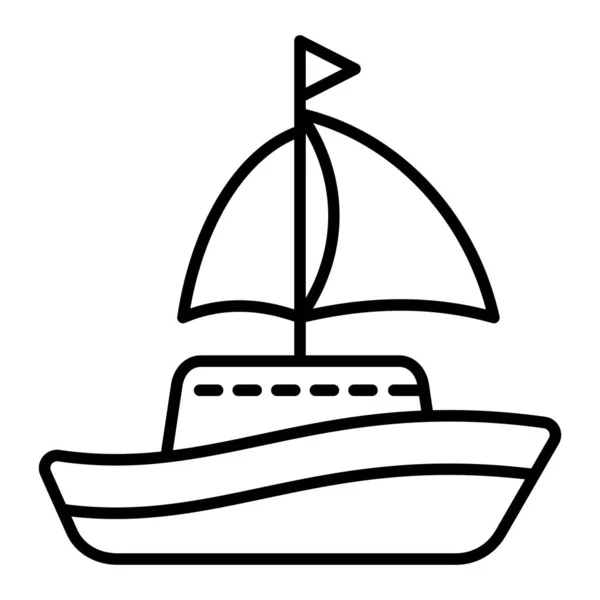 Segelbåt Vektor Ikon Kan Användas För Utskrifter Mobiler Och Webbapplikationer — Stock vektor