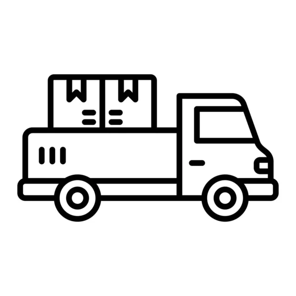 Pickup Truck Vector Icon Can Used Printing Mobile Web Applications — Stock Vector