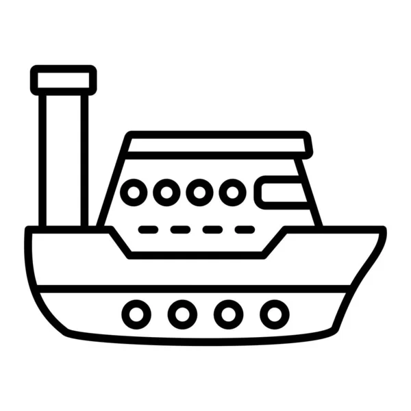 Корабель Вектор Значок Може Використовуватися Друку Мобільних Веб Додатків — стоковий вектор