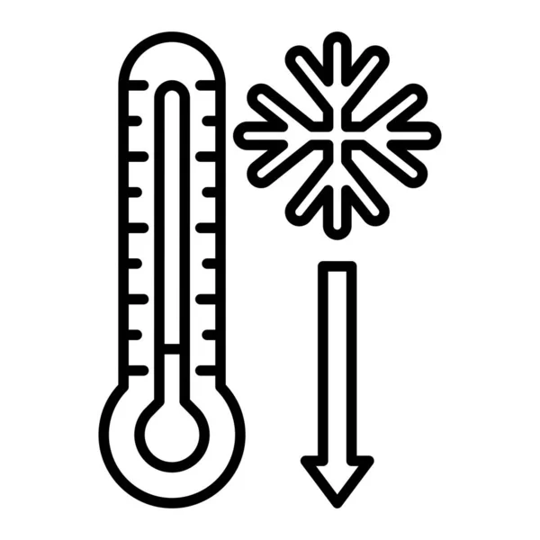 Low Temperature Vector Icon Can Used Printing Mobile Web Applications — Stock Vector