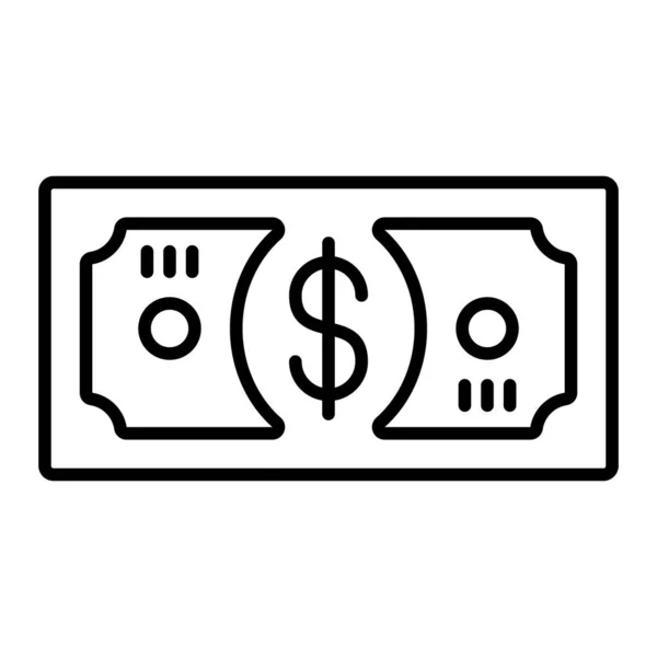 Значок Вектора Банкнот Использоваться Печати Мобильных Веб Приложений — стоковый вектор