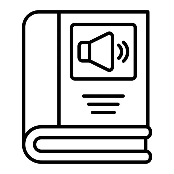 Значок Вектора Аудио Книги Использоваться Печати Мобильных Веб Приложений — стоковый вектор