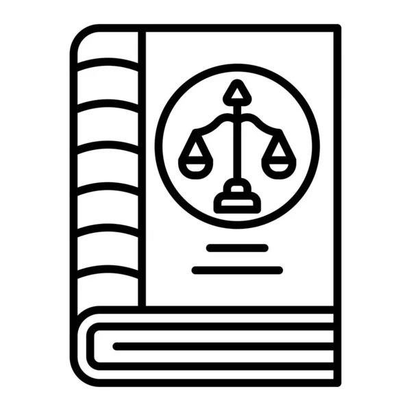 Law Book Vector Icon Can Used Printing Mobile Web Applications — Stock Vector