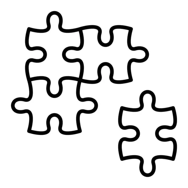 Puzzle Vector Icon Can Used Printing Mobile Web Applications — Stock Vector