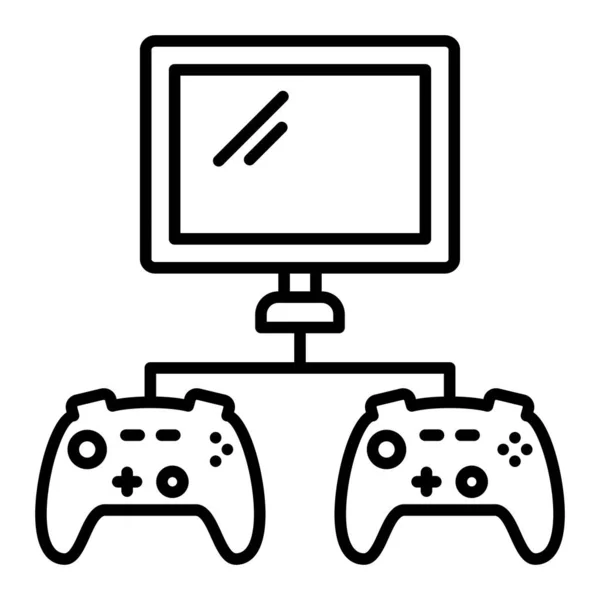 Video Oyun Vektör Simgesi Yazdırma Mobil Web Uygulamaları Için Kullanılabilir — Stok Vektör