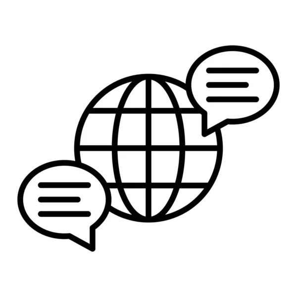 Icona Vettoriale Comunicazione Globale Può Essere Utilizzato Stampa Applicazioni Mobili — Vettoriale Stock