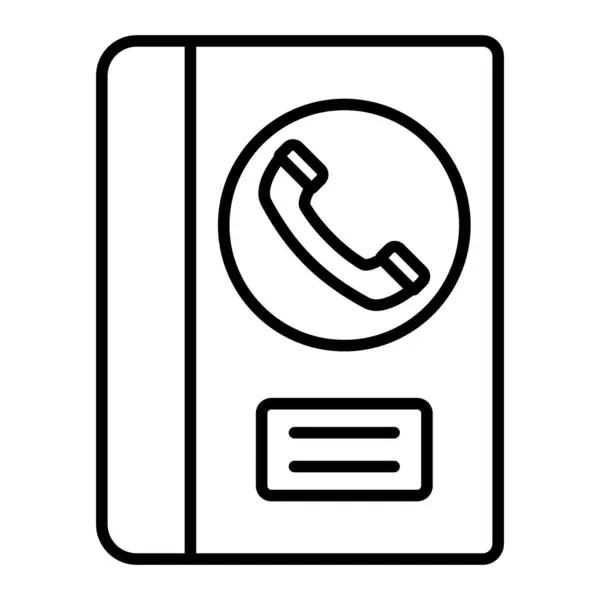 Ikona Vektoru Knihy Kontaktů Lze Použít Pro Tisk Mobilní Webové — Stockový vektor