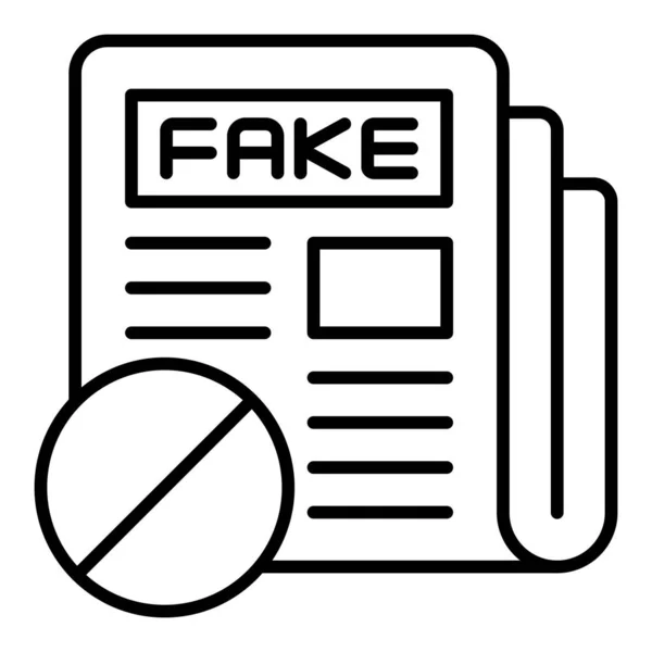 Icona Vettoriale Fake News Può Essere Utilizzato Stampa Applicazioni Mobili — Vettoriale Stock
