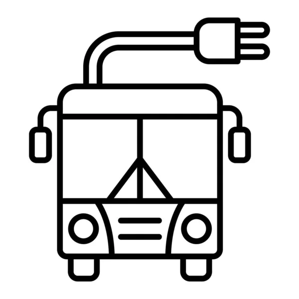 Elektrische Bus Vector Icoon Kan Worden Gebruikt Voor Print Mobiele — Stockvector