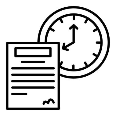 Son teslim tarihi vektör simgesi. Yazdırma, mobil ve web uygulamaları için kullanılabilir.