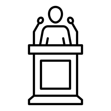 Konuşma vektör simgesi. Yazdırma, mobil ve web uygulamaları için kullanılabilir.