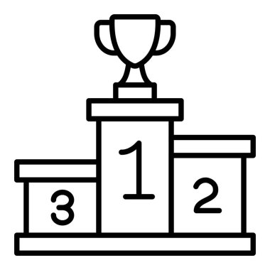 Podyum vektör simgesi. Yazdırma, mobil ve web uygulamaları için kullanılabilir.