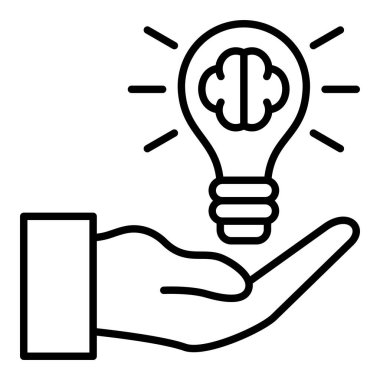 Fikir vektör simgesi. Yazdırma, mobil ve web uygulamaları için kullanılabilir.