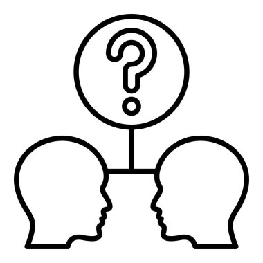 Karar vektörü simgesi. Yazdırma, mobil ve web uygulamaları için kullanılabilir.